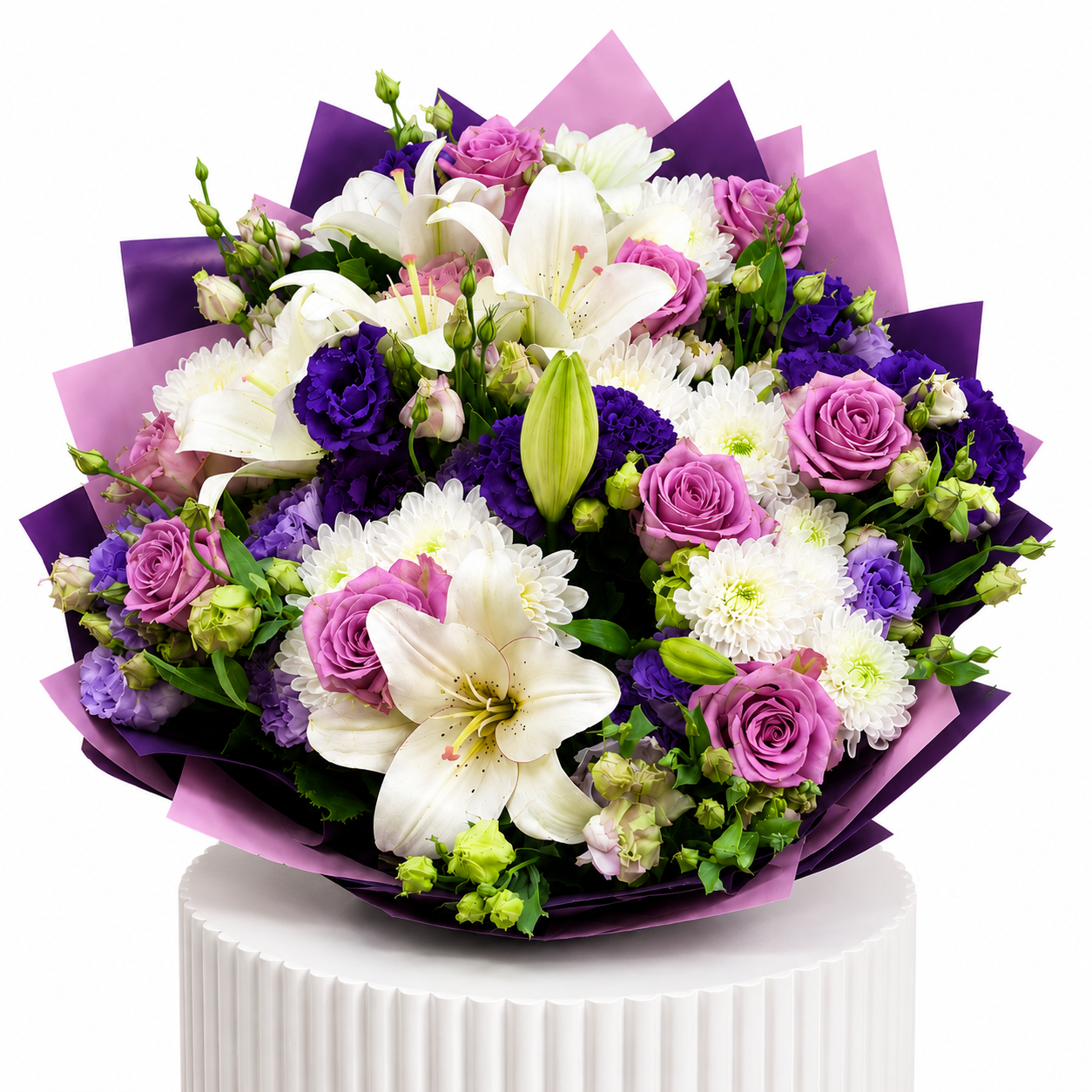 Purple and White Mix